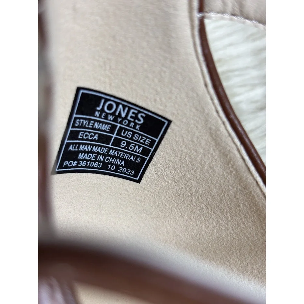 Jones New York Ecca Pumps Womens 9.5 Brown Block Heel Office Career Classic NWOT